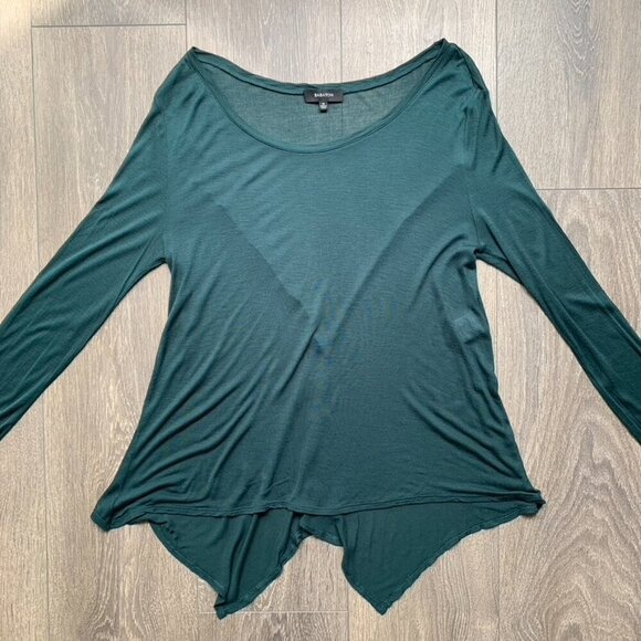 Aritzia Babaton Top long sleeve draped back Forest Green Size XS - Picture 16 of 16